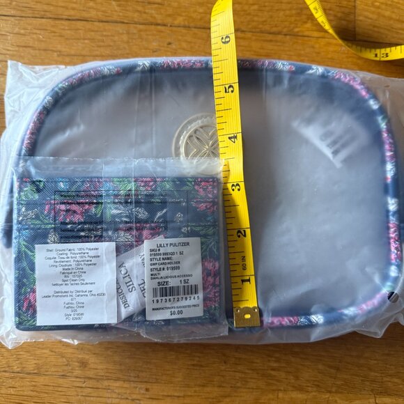 Lilly Pulitzer NWT GWP Clear Belt Bag & matching Card Holder in Dahlia Licious - Picture 5 of 6